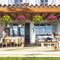 Artificial Hanging Plants Outdoors, Fake Hanging Flowers with Basket (Yellow)